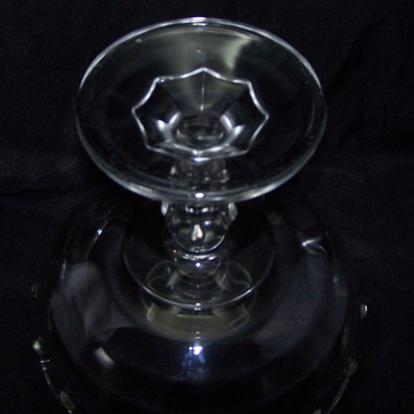 VTG Indiana Glass Scalloped Teardrop Pedestal Bowl - Picture 3 of 6